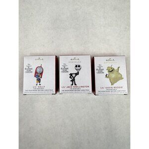 Hallmark 2021 Nightmare Before Christmas Mini Ornament Set of 3 Sally Jack Oogie